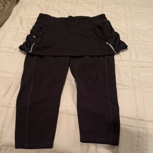 Athleta Black Skort Leggings
